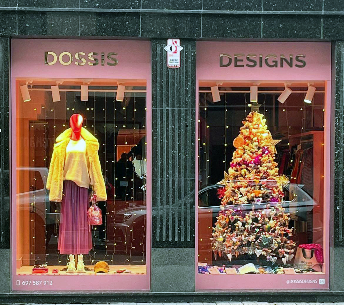 Dossis Designs fue el comercio ganador del Concurso de Escaparates de Navidad en 2024.