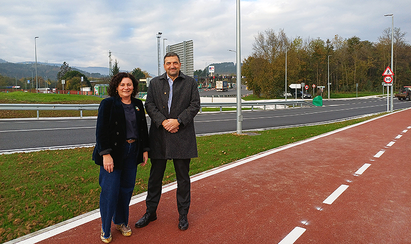 Concluyen las obras de mejora de la BI-4342 entre la rotonda de Boroa y la central térmica de Amorebieta