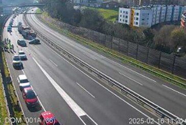 Un accidente en la AP-8 deja cinco heridos en Amorebieta