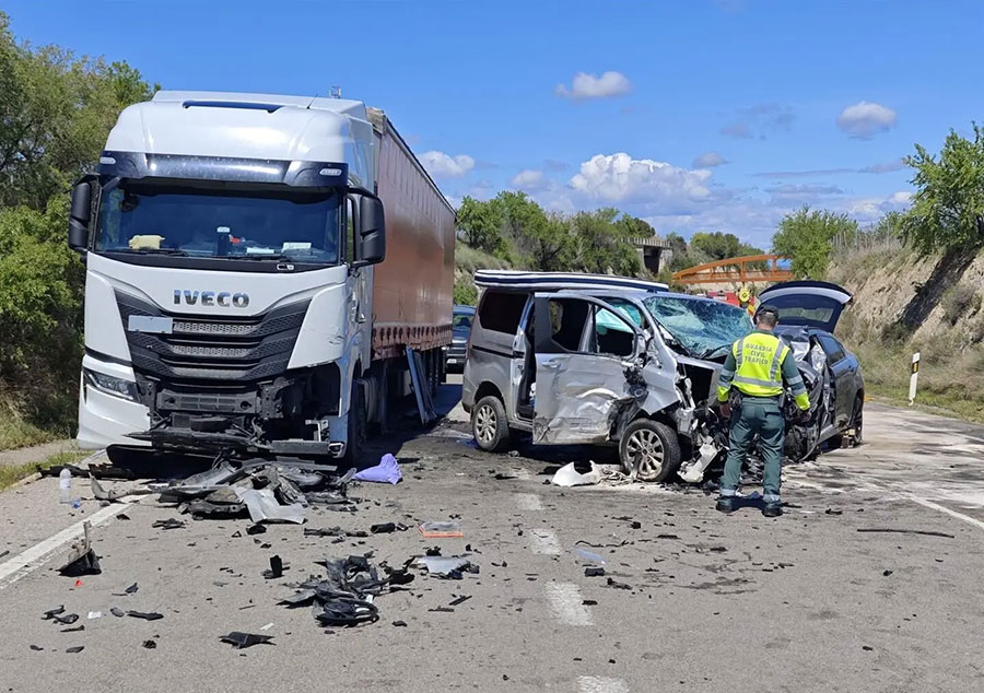 Un vecino de Amorebieta fallece en un accidente de tráfico en Barbastro
